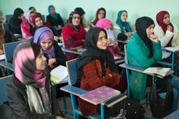 Teaching in the midwifery and nursing classes.