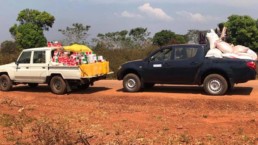 Lebensmittel-Lieferung für die Schutzsuchenden im Cap Anamur Krankenhaus in Bossembélé