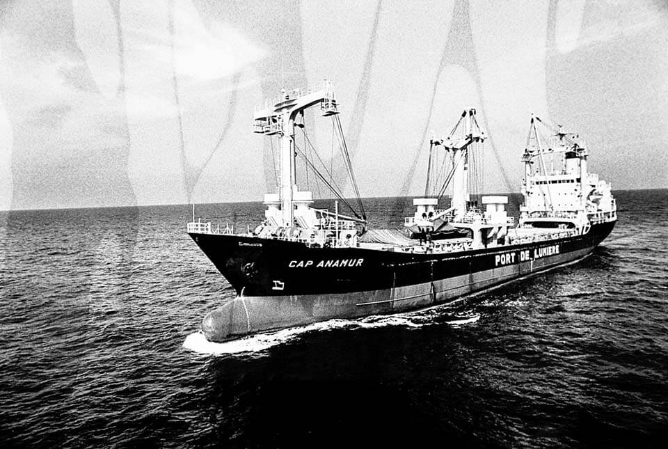 „Boat People“, die Cap Anamur 1 im südchinesischen Meer im Jahr 1980