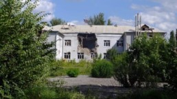 Zerstörtes Gebäude in Lyssytschansk, in der Ukraine 2015