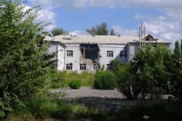 Zerstörtes Gebäude in Lyssytschansk, in der Ukraine 2015